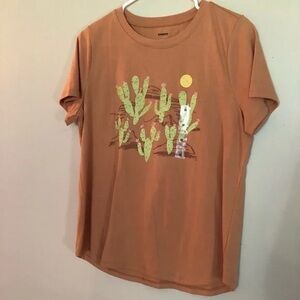 Canon Orange Tee with Cactus Print